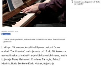 Glas Slavonije reports about our concert on Brijuni